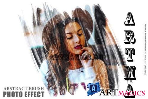 Abstract Brush Photo Effect Psd