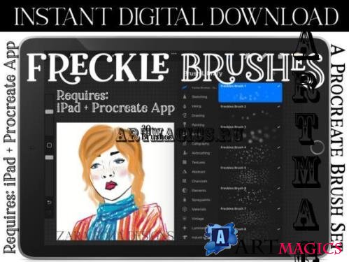 20+ Procreate Freckle Brush Set - 1183346421