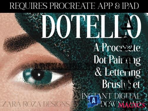Dotello: Procreate Dot Paint Brush Set - Drawing Unique Portrait Art - 1146442624