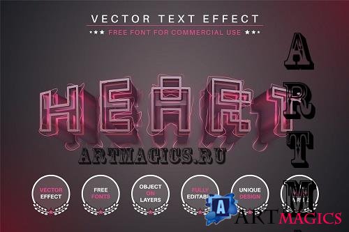 Pixel Heart - Editable Text Effect - 7076559