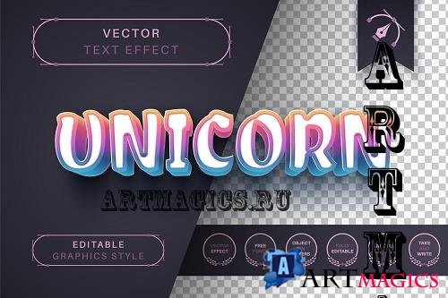 Unicorn - Editable Text Effect, Font - 7092265