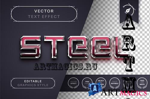 Reflect Steel - Editable Text Effect - 7093575