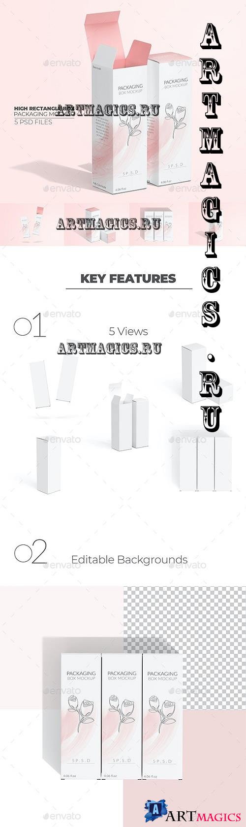 Package Box Mockup – High/Tall Rectangle - 33613756 - 6888782