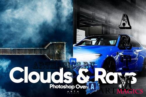 Clouds and Rays - Realistic Overlays for Photoshop