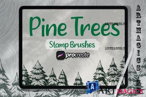 Pine Tree Brush Stamp Procreate