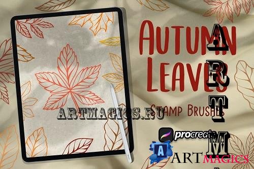Autumn Leaves Brush Stamp Procreate