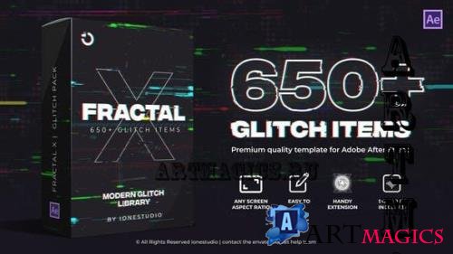 Videohive - Fractal X | 650+ Glitch Pack - 36865814