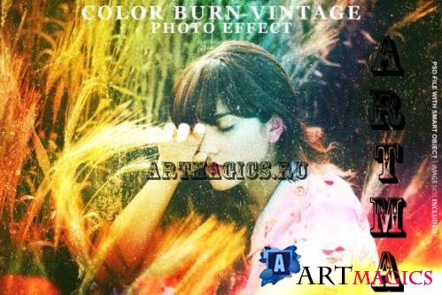 Color Burn Vintage Photo Effect