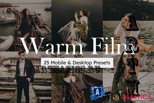 25 Warm Film Lightroom Presets LUTs - 7105249