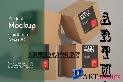Cardboard Boxes #2 Product Mockup