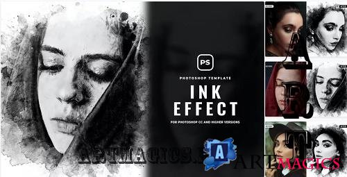 Ink Watercolor Effect Action Photoshop