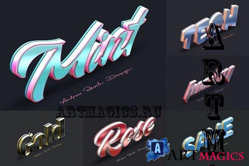 Color Metal Text Effects