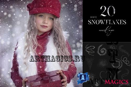Magic Snowflakes Overlays, Snow PNG Clipart - 1894512