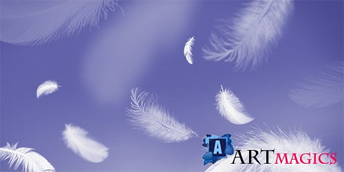 Psd Periwinkle Blue Feather Background
