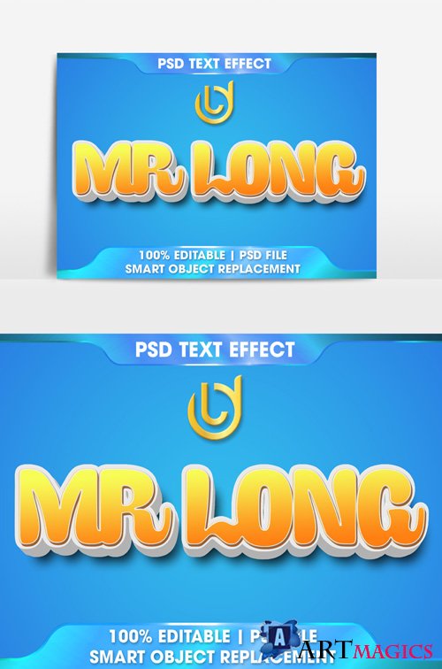 Mr Long 3D text effect