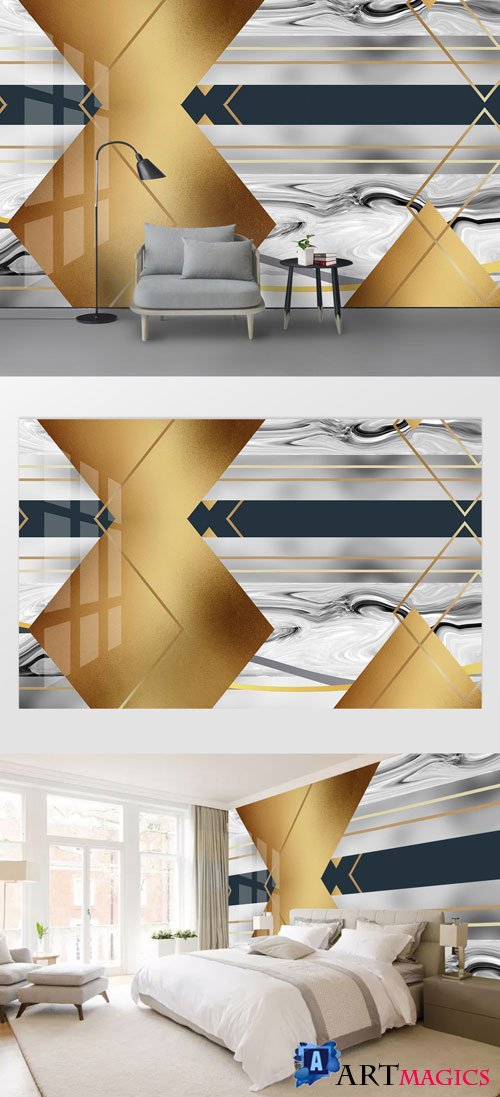 Geometric marble tile lines background wall vol 8