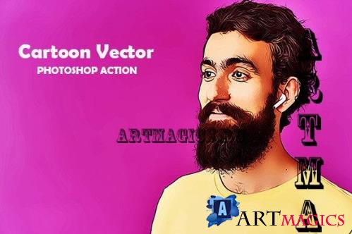 Cartoon Vector Photoshop Action