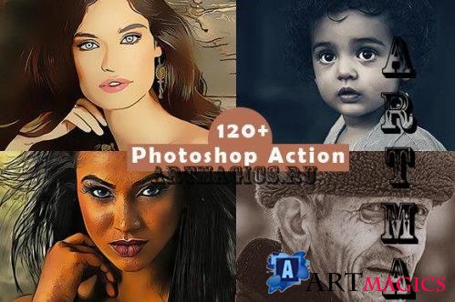 120+ Photoshop Actions - cartoon, dark, fashion and more...