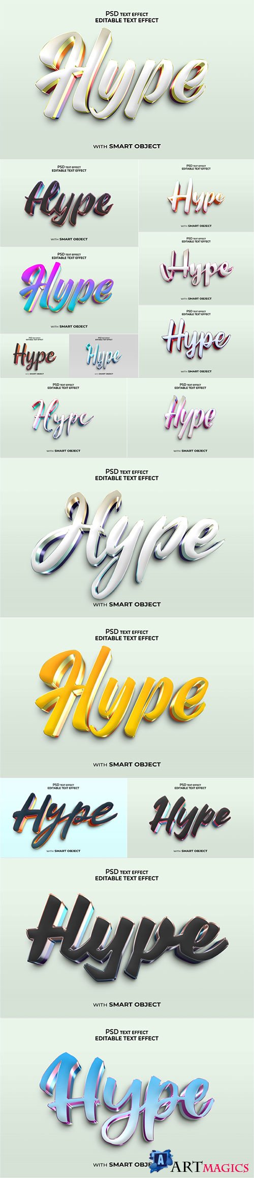 Hype Psd text effect set vol 557