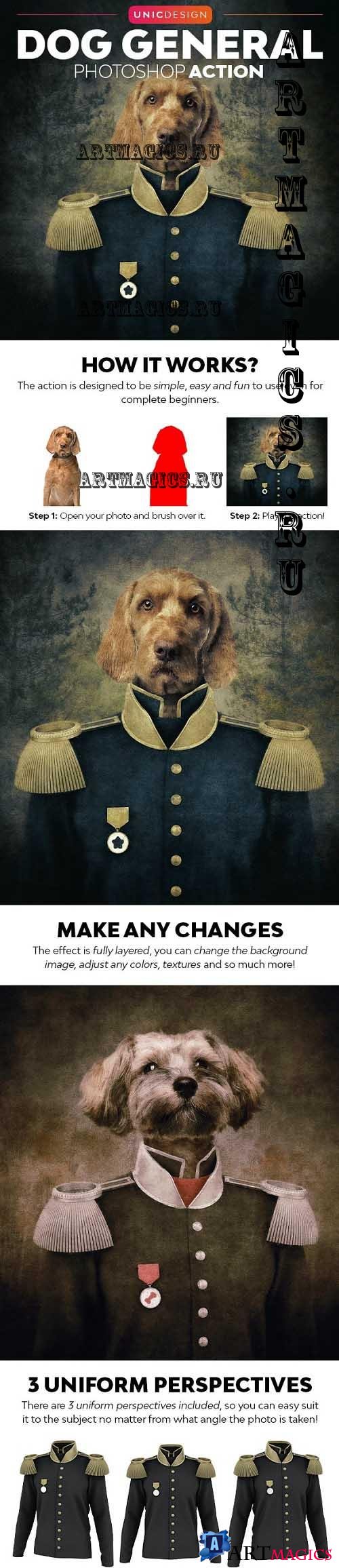 Dog General Photoshop Action - 37233493