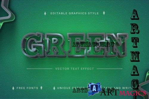 Stylish Green - Editable Text Effect, Font Style - 7164319
