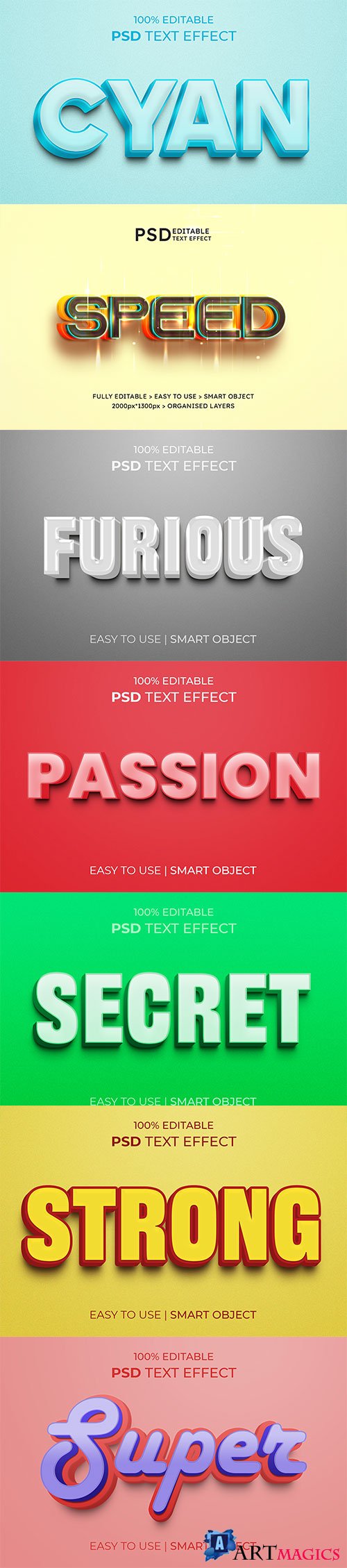 Psd text effect set vol 596