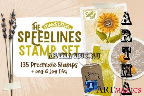 Speedlines Stamp Set for Procreate - 6572178
