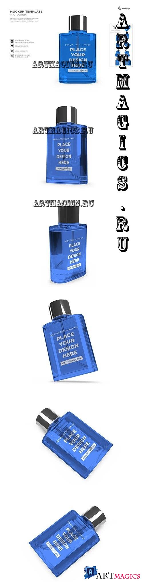 Perfume spray bottle mockup