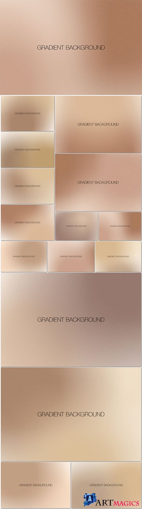 Nude and beige abstract gradient background with grainy texture psd