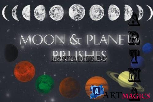 Moon Planets Procreate Brushes