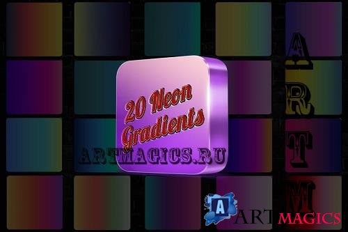 20 Neon Gradients Photoshop