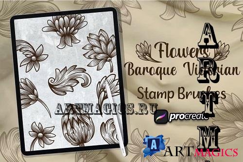 Flower Baroque Victorian Brush Stamp Procreate
