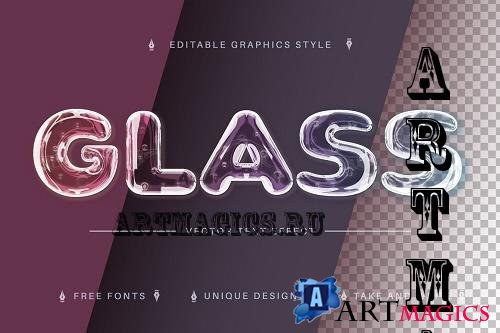 Glass Realistic Editable Text Effect - 7242796