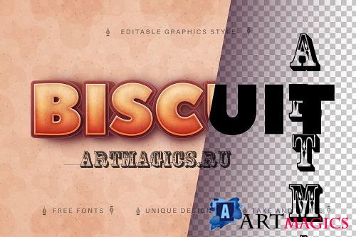 Biscuit - Editable Text Effect - 7243617