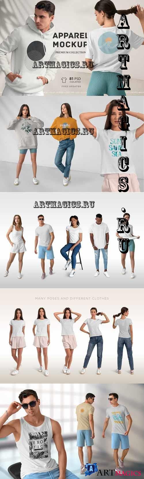 Isolated Apparel MockUps Collection - 7178699