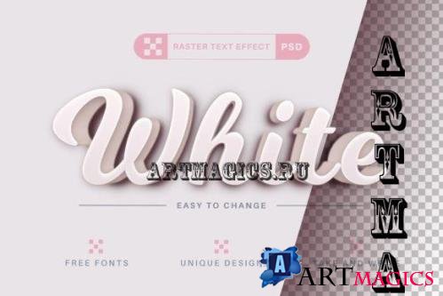 White 3D - Editable Text Effect - 7248308