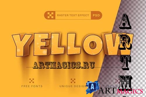 Yellow Long - Editable Text Effect - 7249964