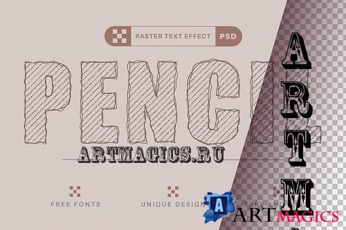 Pencil Sketch - Editable Text Effect - 7259298