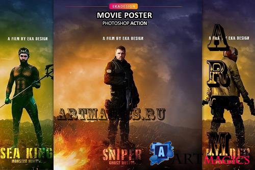 Movie Poster Photoshop Action - 6693630