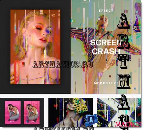 Screen Crash Effect for Posters - 7190959