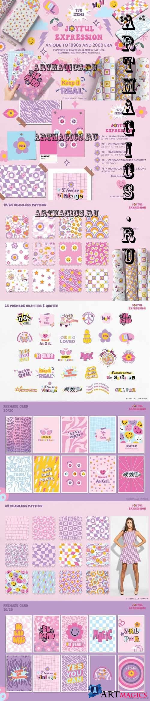 90s-Y2K Graphic Pattern Collection - 6728980