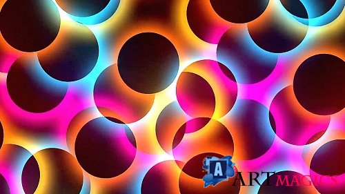 Videohive - Multicolor Circles Glowing Animation - 38060821