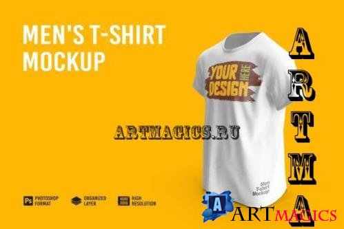 Men's T-Shirt Mockup - 7150492