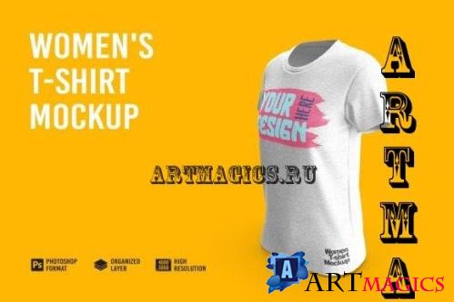 Women's T-Shirt Mockup - 7150678