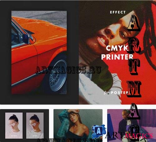 CMYK Printer Effect for Posters - 7240322