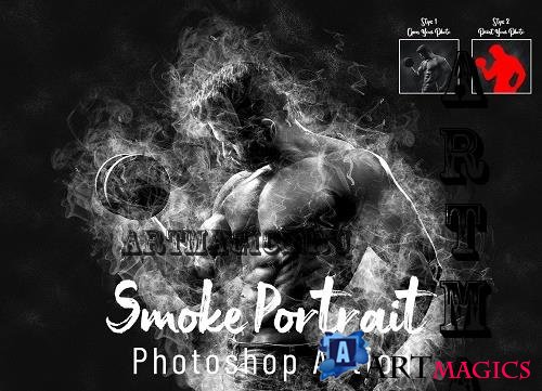 Smoke Portrait Photoshop Action - 7301935