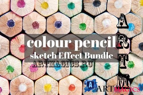 Six Colour Pencil Sketch Effect - 7296073
