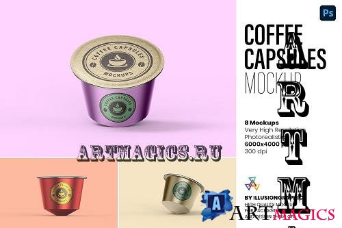 Coffee Capsules Mockups - 8 views - 7317631