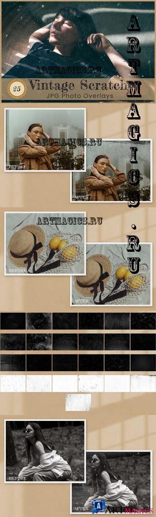 Vintage Scratch Photoshop Overlays - 7319244