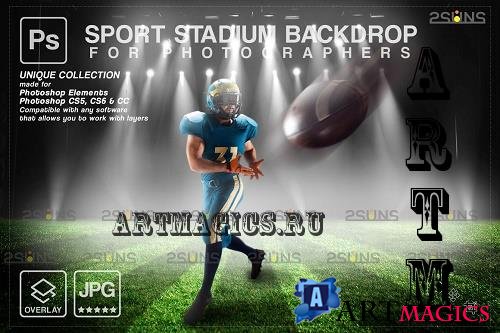 Sport Stadium Backdrop Football V2 - 7328561